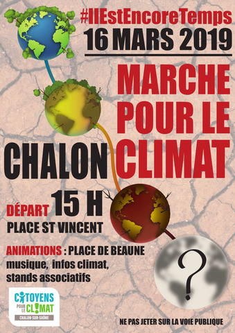 affiche de la marche pour le climat à Chalon