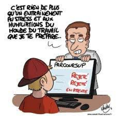 dessin humoristique sur parcoursup