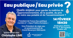 visuel débat eau pulique / eau privée